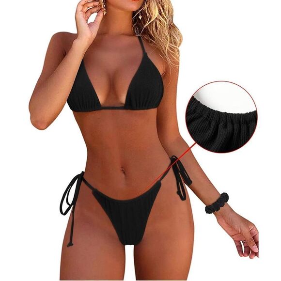 NWT Womens Brazilian Bikini w/ matching Scrunchie - Picture 1 of 7